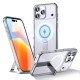 Hybrid Armor X Case for iPhone 17 Pro Max with Stand, Compatible with MagSafe - Transparent