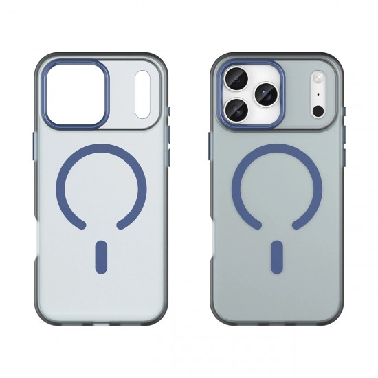Magnetic Abrasive iPhone 17 Pro Case Compatible with MagSafe - Matte Blue