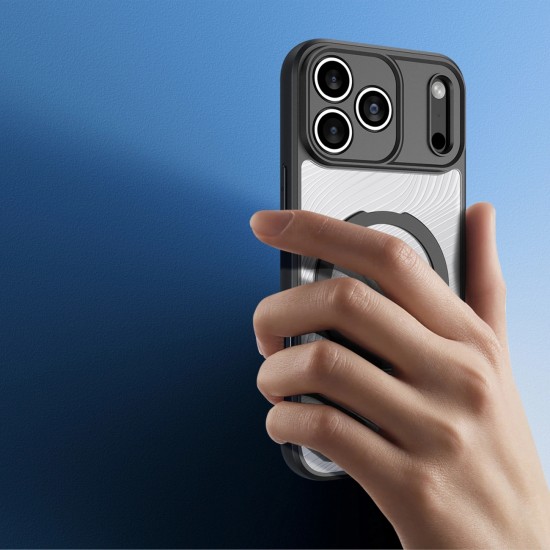 Dux Ducis Aimo Mag Case with Magnetic Ring and Stand for iPhone 17 Pro Max - Black