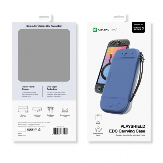 AmazingThing PlayShield EDC Protective Case for Nintendo Switch 2 - Blue