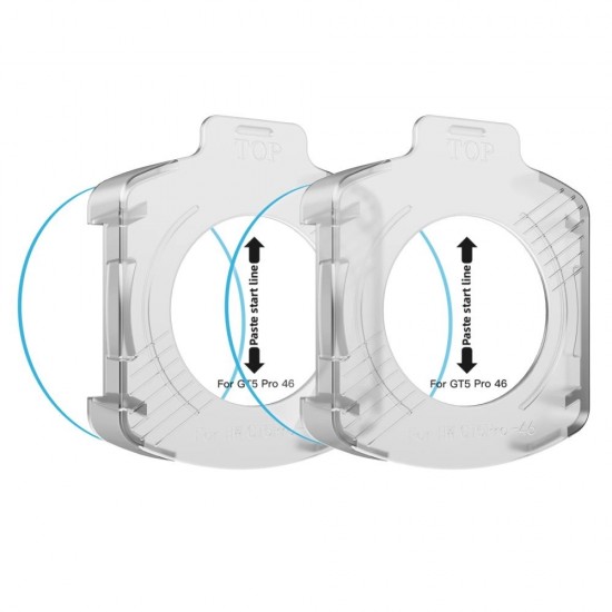 Tech-Protect Easy Set+ 2-pack tempered glass for Huawei Watch GT 5 Pro 46 mm - transparent