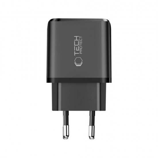 Tech-Protect NCA30 PD 30W / QC3.0 USB-A / USB-C wall charger - black