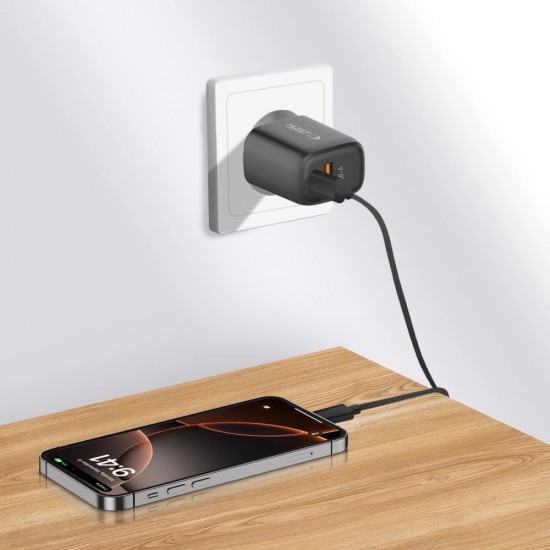 Tech-Protect NCA30 PD 30W / QC3.0 USB-A / USB-C wall charger - black