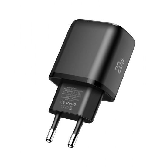 Tech-Protect NCA20 PD 20W / QC3.0 USB-A / USB-C wall charger - black