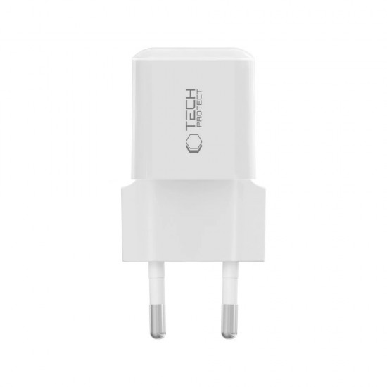 Tech-Protect NCM25 USB-C PD 25W Wall Charger - White