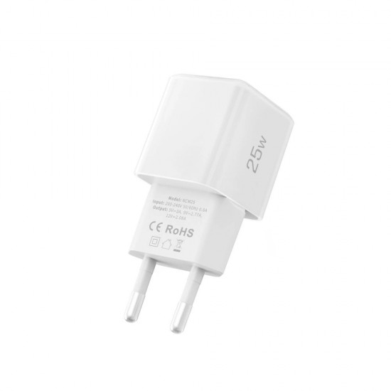 Tech-Protect NCM25 USB-C PD 25W Wall Charger - White