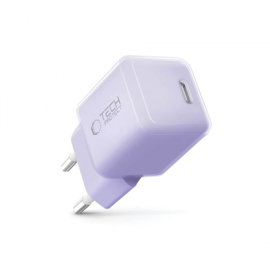 Tech-Protect NCM25 USB-C PD 25W Wall Charger - Purple