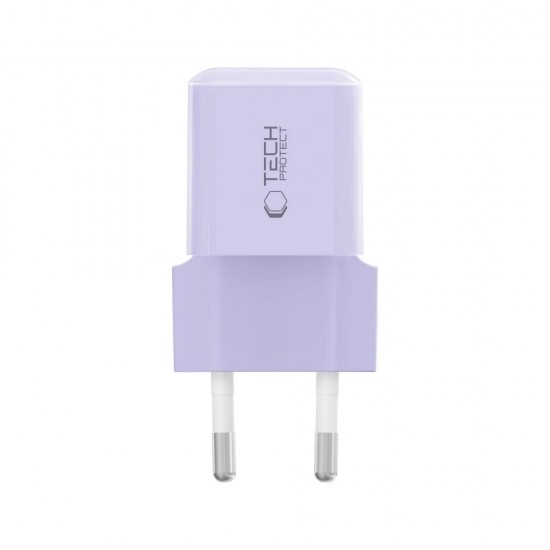 Tech-Protect NCM25 USB-C PD 25W Wall Charger - Purple