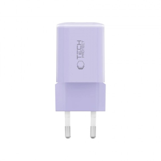 Tech-Protect NCM33 PD 33W QC3.0 USB-C / USB-C Wall Charger - Purple