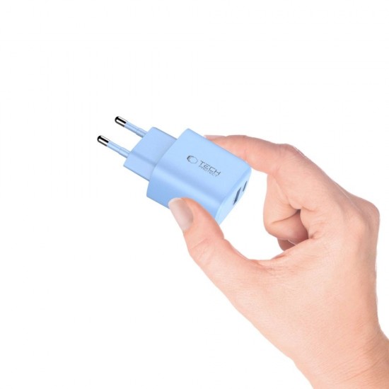 Tech-Protect NCA20 PD 20W QC3.0 USB-A / USB-C Wall Charger - Blue