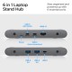 Spigen LD204H Stand + Hub 6-in-1 - Gray
