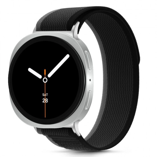 Tech-Protect Nylon Stripe Strap for Samsung Galaxy Watch 40/44/46 mm - Black and Orange