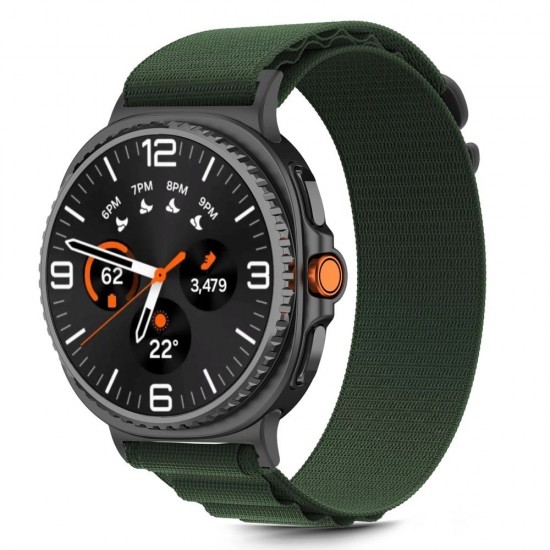 Tech-Protect Nylon Stripe Strap for Samsung Galaxy Watch 40/44/46 mm - Green