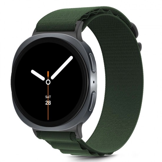 Tech-Protect Nylon Stripe Strap for Samsung Galaxy Watch 40/44/46 mm - Green