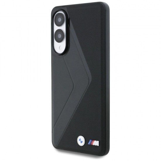 BMW Leather Oversized Stripes MagSafe case for Samsung Galaxy S25 Edge - black