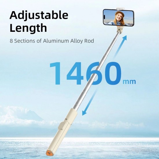 Selfie Stick Tech-Protect L09S with tripod - beige