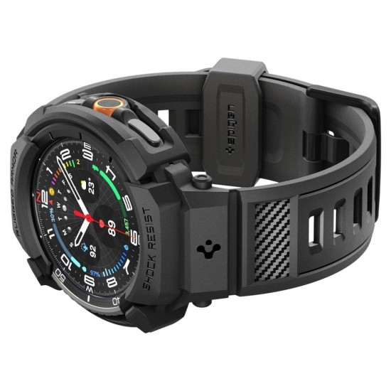 Spigen Rugged Armor Pro Strap for Samsung Galaxy Watch 8 Classic 46mm - Matte Black