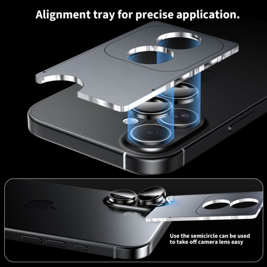 Tech-Protect Camring Fit+ Camera Cover for iPhone 17 - Clear