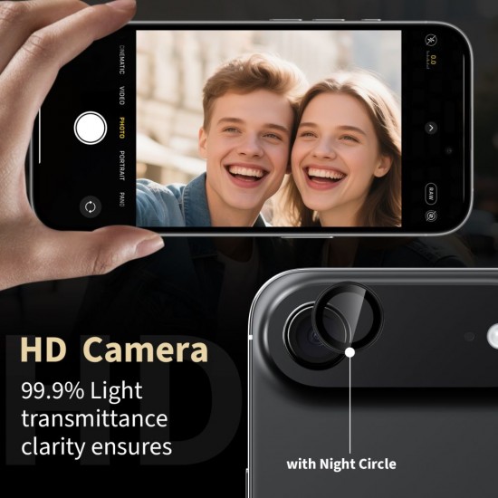 Tech-Protect Camring Fit+ Camera Cover for iPhone 17 Air - Black