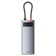 Baseus Metal Gleam 7in1 HDMI 4K 60Hz USB-C Hub / 3x USB 3.0 / USB-C PD / SD / microSD - Gray