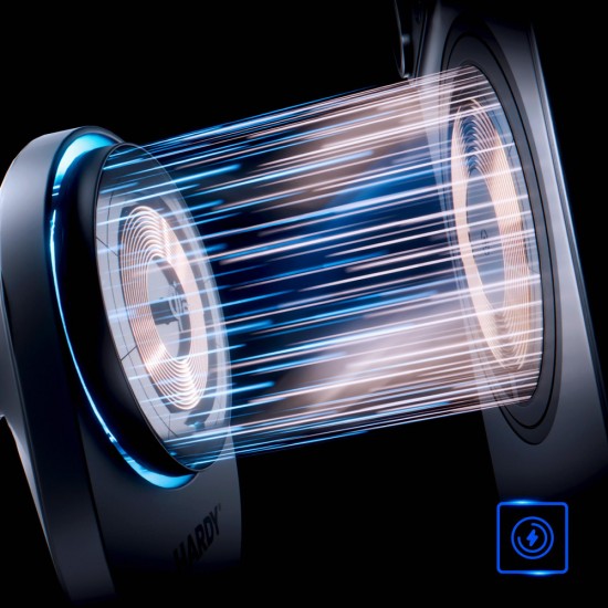 Car air vent holder 3mk Hardy AeroCharger 15W Qi2/MagSafe - black