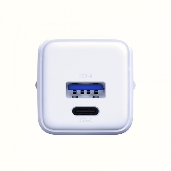 3mk Hyper GaN Charger 20W QC4+ PD PPS USB-C USB-A Wall Charger - White