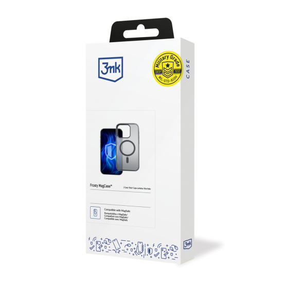 3mk Frosty MagCase for iPhone 16 Pro Max - Black