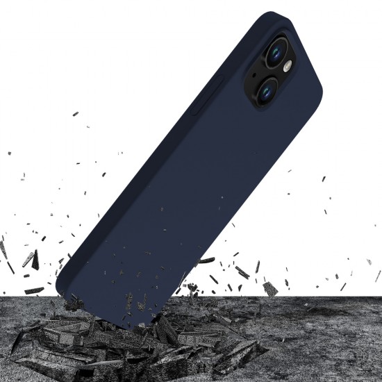 3mk Silicone Case for iPhone 15 - navy blue