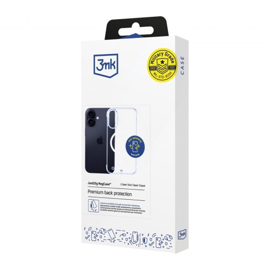 3mk Just20g MagCase for iPhone 16 - transparent
