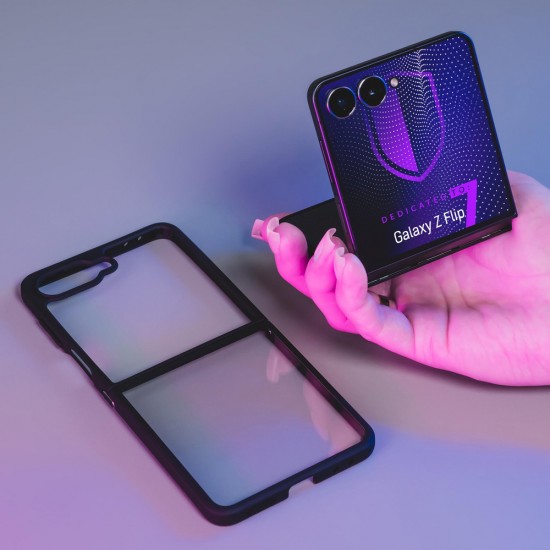 3mk Satin Armor Case+ for Samsung Galaxy Z Flip 7 - Transparent Black