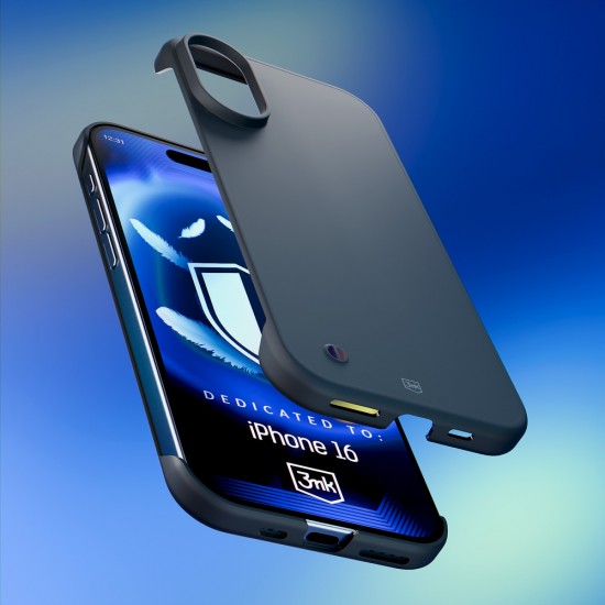3mk Just20g Matt Case for Apple iPhone 16 - Matte Black