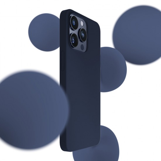 3mk Silicone Case for iPhone 15 Pro - Navy Blue