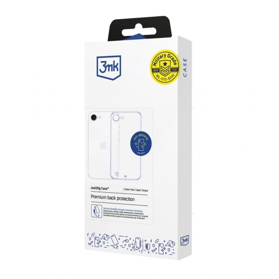 3mk Just20g Clear Case for Apple iPhone 16E - transparent