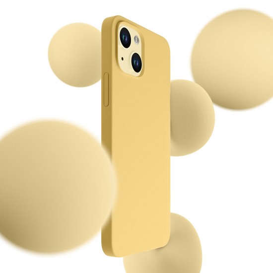 3mk Hardy Silicone MagCase case for iPhone 15 Plus - yellow
