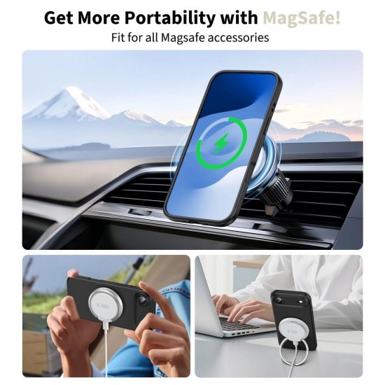 Tech-Protect Silicone MagSafe Case for iPhone 17 Air - Black