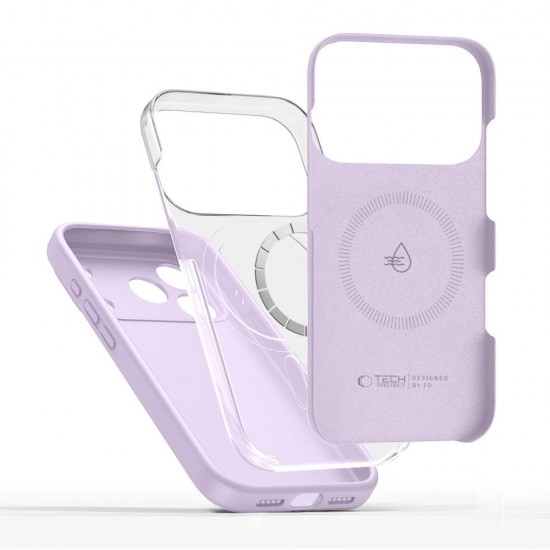 Tech-Protect Silicone MagSafe Case for iPhone 17 Pro - Purple