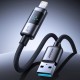 Joyroom S-A16 Pro Prism Series 3A USB-A - Lightning Cable with Display 1.2m - Black