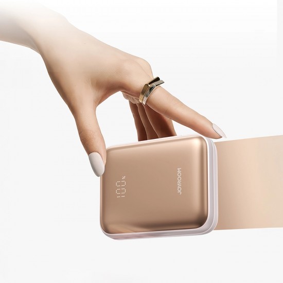 Joyroom JR-PBF27 22.5W 10000mAh Powerbank with Two Built-in Cables - Gold