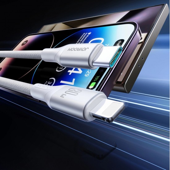 Joyroom S-A28 Flash Series 30W USB-C to Lightning cable 1m - white