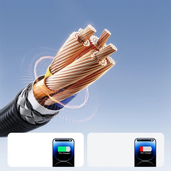 Joyroom S-A28 Flash Series 3A USB-A - Lightning cable 2m - black