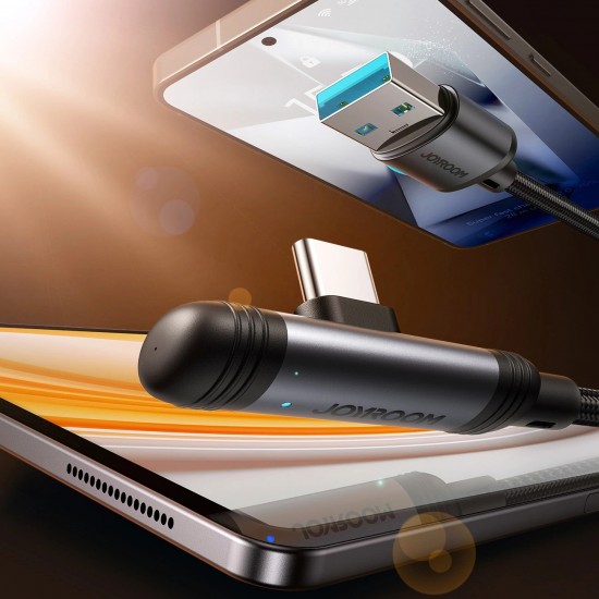 Joyroom S-A56 EnjoyX Series 90° USB-A - USB-C 3A cable 1.2m - black