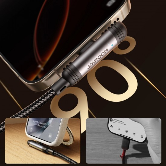 Joyroom S-A56 EnjoyX Series 90° USB-A - Lightning 3A cable 1.2m - black