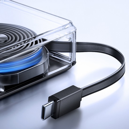 Joyroom JR-PR1 10000mAh 22.5W Powerbank with Built-in Retractable USB-C Cable - Black