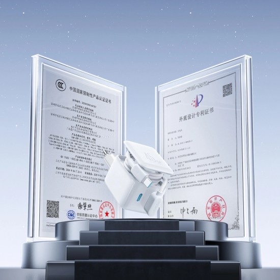 Joyroom JR-TCL05 45W GaN Wall Charger with Cable Organizer - White