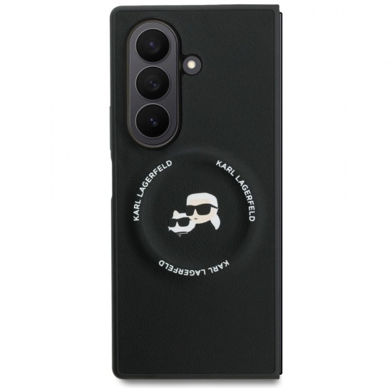 Karl Lagerfeld Karl&Choupette Logo MagSafe Case for Samsung Galaxy Z Fold7 - Black
