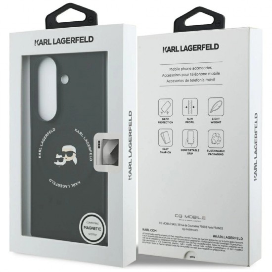 Karl Lagerfeld Karl&Choupette Logo MagSafe Case for Samsung Galaxy Z Fold7 - Black