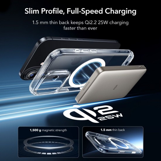 ESR Classic Hybrid MagSafe + Tempered Glass Set for iPhone 17 - Clear