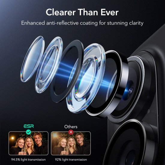 ESR Armorite Camera Cover for iPhone 16 / 16 Plus / 17 - Black
