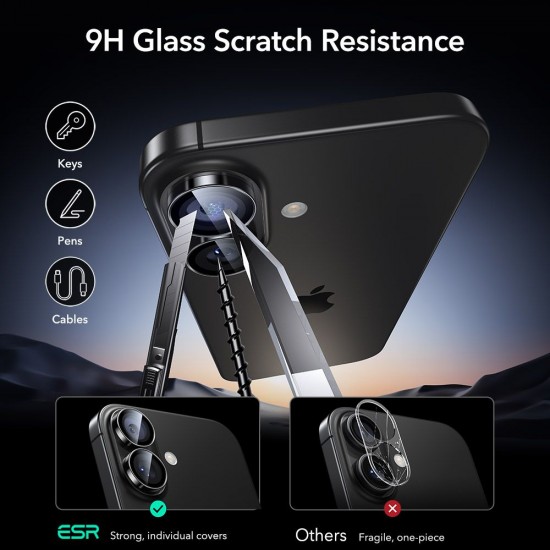 ESR Armorite Camera Cover for iPhone 16 / 16 Plus / 17 - Black