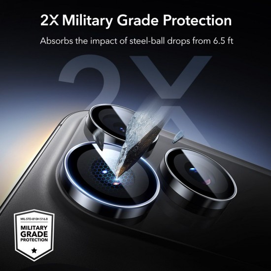 ESR Armorite Camera Protector for iPhone 14 Pro / Pro Max / 15 Pro / Pro Max / 16 Pro / Pro Max / 17 Pro / Pro Max - Black